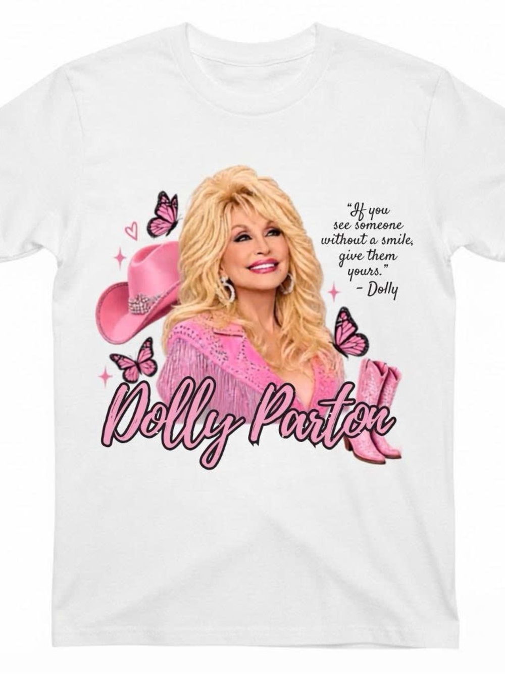 Gildan White Shirt Dolly Parton Music Country Graphic Tee
